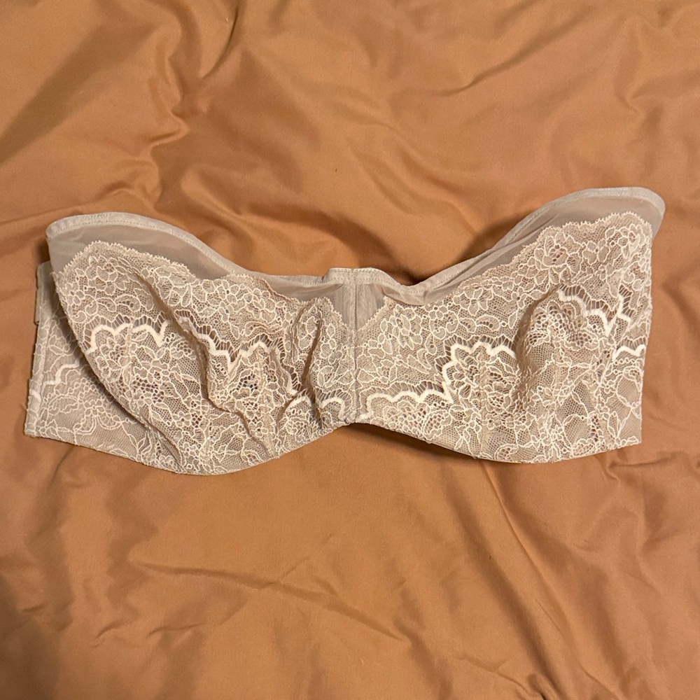 Victoria’s Secret Lace Strapless minimizer Bra - Cream